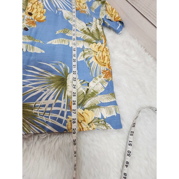 Tommy Bahama Blue Floral Men's Casual Button Down Shirt - Picture 5 of 5